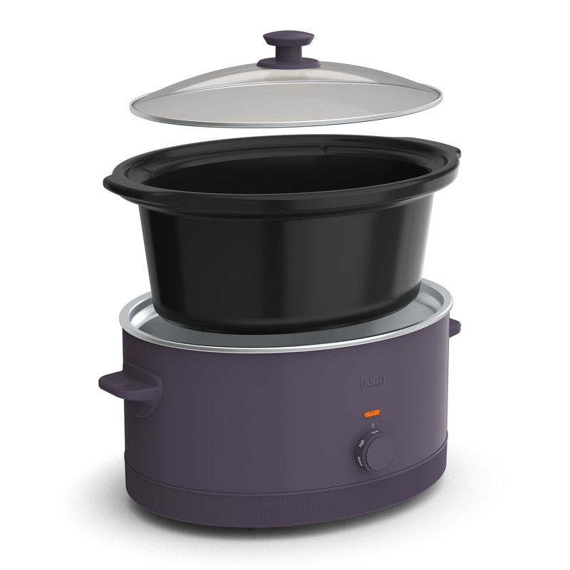 Bella 6.0 QT Manual Slow Cooker, Plum