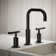 Purist® Widespread Faucet with Drain Assembly Low Lever Handles and Low Gooseneck Spout