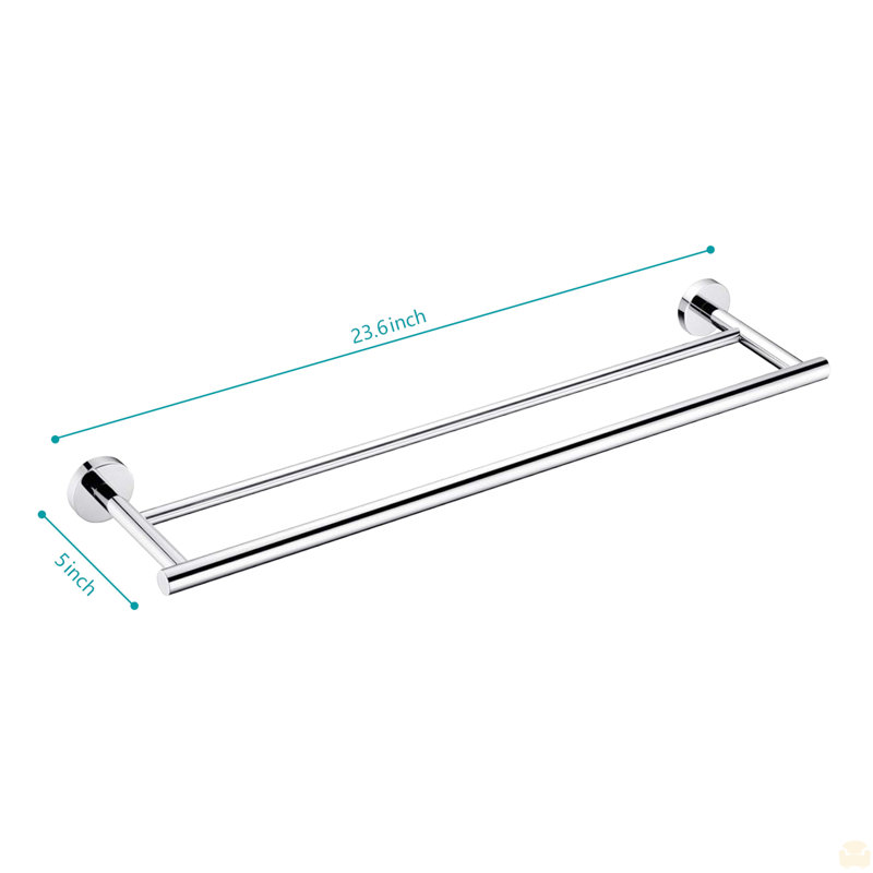 23.6'' Towel Bar Wall Mounted, Chrome