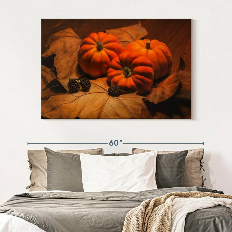 Pommes de pin et citrouilles Yarlin, H 34 po x l 51 po