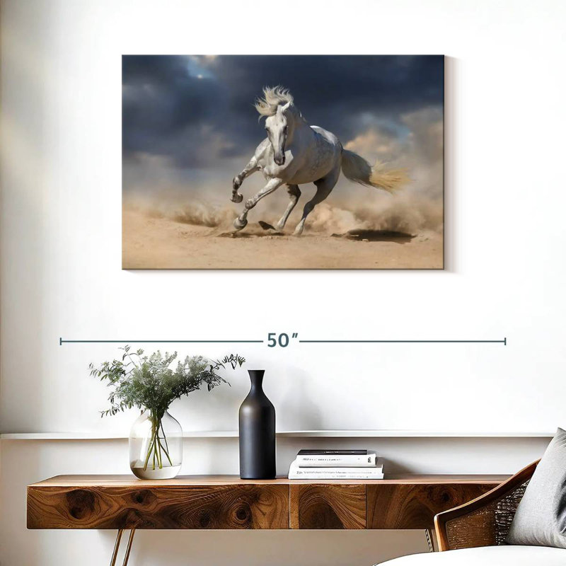 Sprint du cheval andalou Brampt, H 24 po x l 36 po