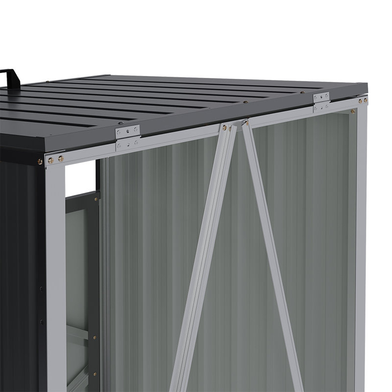 9 ft. W x 4.7 ft. D Metal Pent Garden Shed