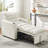 Adjustable Sleeper Chair Bed, 31 Convertible With Beige Fabric For Small Living Room Apartment, Strong Frame, Cup Holder Bed Velvet Room, Comfortable,-120998099