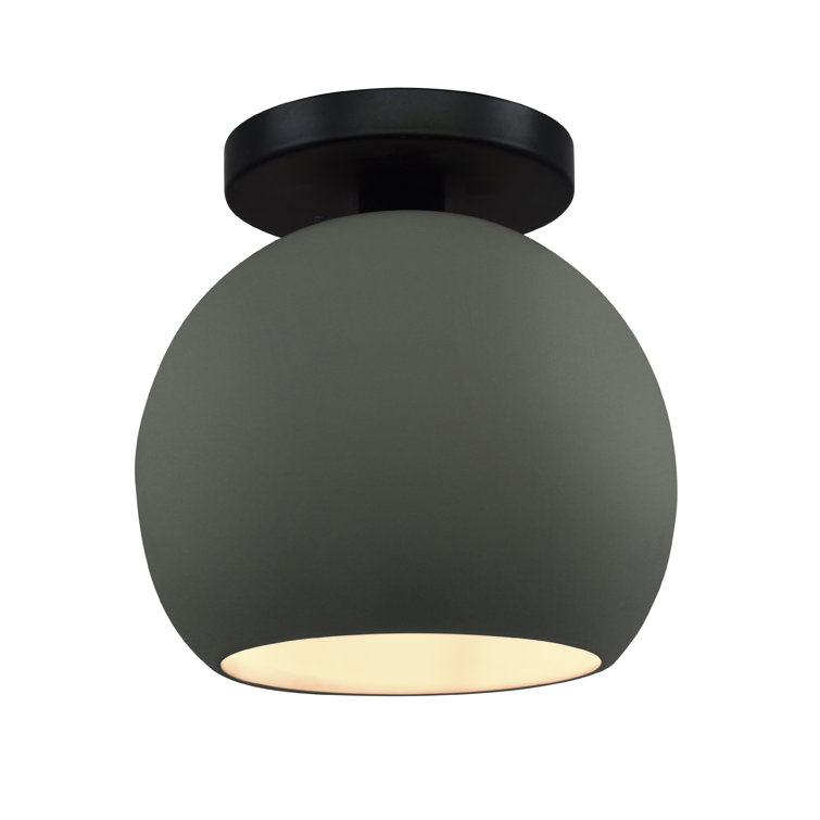Single Light Ceramic LED Semi Flush Mount