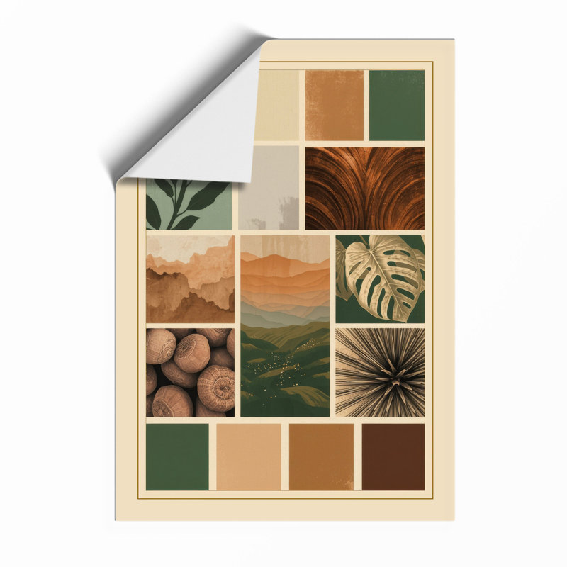 Nature's Palette Study Botanical - Framed Print, Unframed, A4 - 29.7 x 21.0 cm