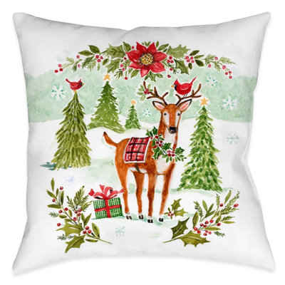 Joy Of Christmas Reversible Throw Pillow