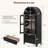 71 Inch Tall Arched Storage Cabinet with 2 Large Drawers,and Glass Doors for Modern Farmhouse Storage-240229834