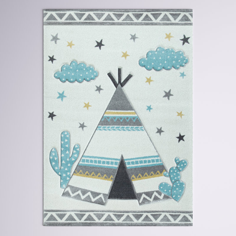 Petterson Rectangle Polypropylene Rug, Rectangle 6'7" x 9'6"