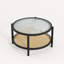 Table basse en rotin avec plateau en verre Bay Isle Home-1457620357-1458726306