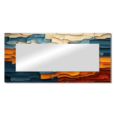 Biomorphism Fragments Forms II - Cubism Accent Wall Mirror - Printed On Metal