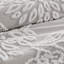 Housse de couette en coton chenille - gris chaud et aspect chambre à coucher floral 