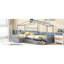 Lit plateforme simple gris avec 3 zones de rangement-433334968