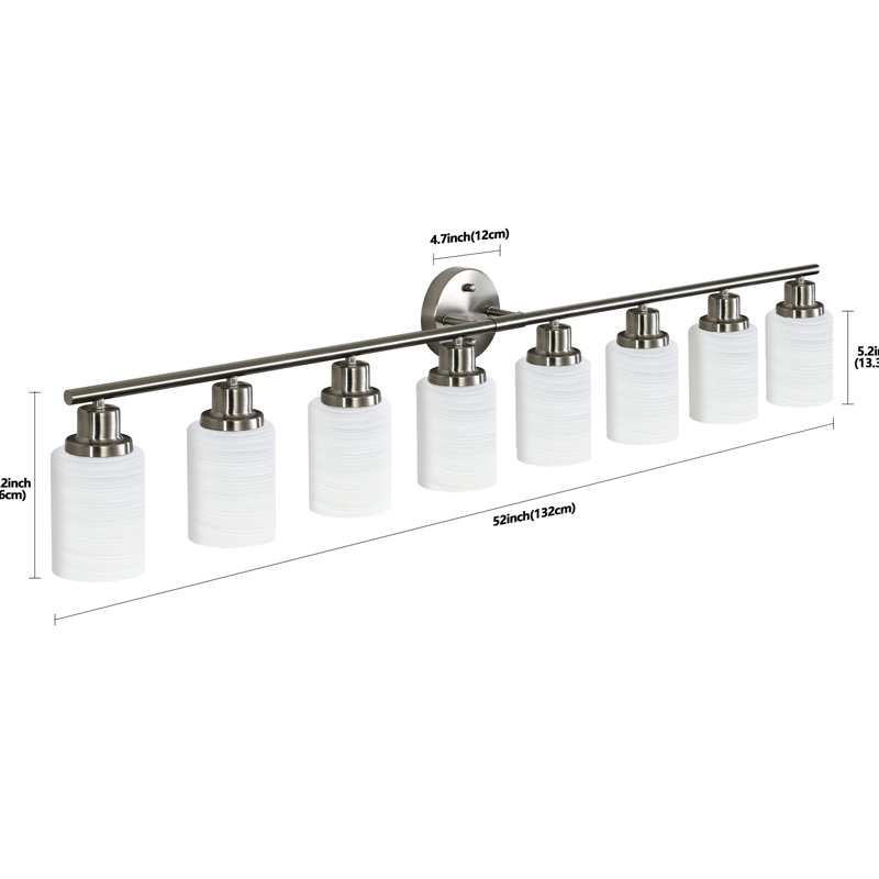 8- Wall Sconce With Brushed Nickel & Frosted Glass, Modern Look For Bathroom, Hallway, Bedroom, Rust, Mellow Glow, User- Installation Procedure Corrosion, , Install