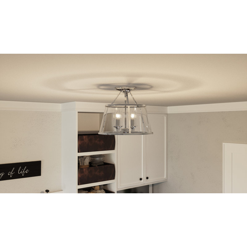Devita Glass Semi Flush Mount