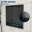 Niche de douche en acier inoxydable 15 po x 15 po
