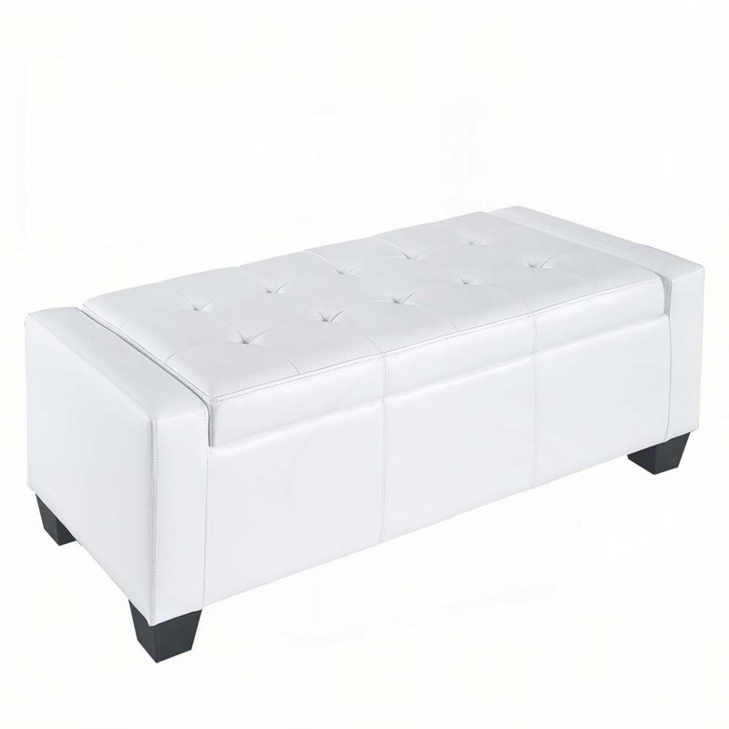 Banc de rangement en similicuir