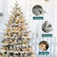 Arbre de Noël artificiel pré-éclairé enneigé-118103865