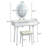 Touch Screen Vanity Makeup Table Stool Set with Lighted Mirror
