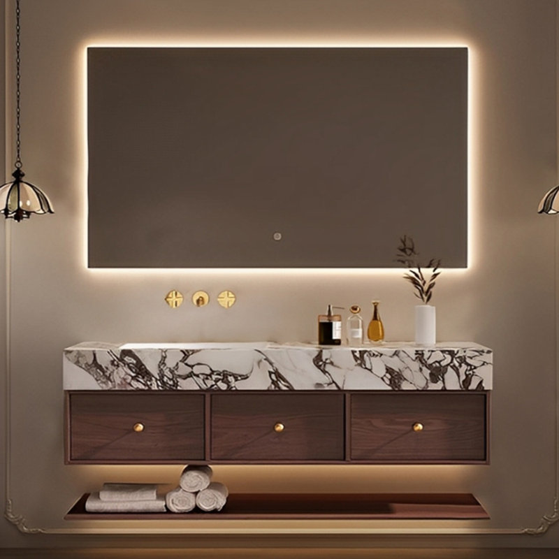 Vintage style fashionable bathroom cabinet, 16.38" H x 55.12" W x 21.65" D