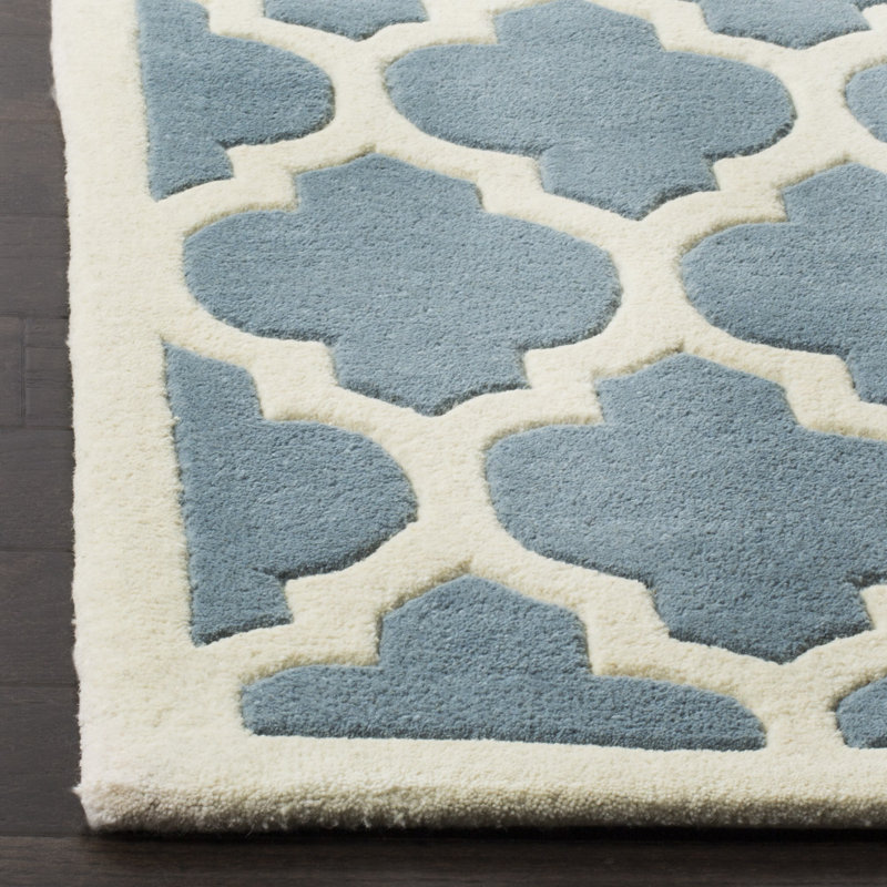 Tapis en laine touffeté à la main Carolene, Carré 8 pi 9 po