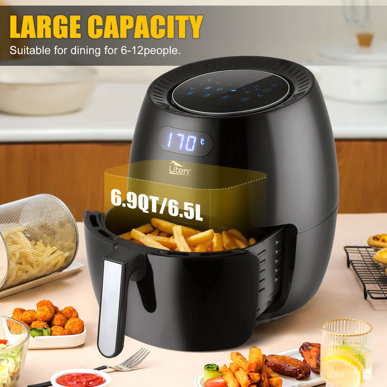 c&g outdoors 4.8qt Compact Air Fryer, Non Stick Frying Basket, Small Manual Air  Fryer With Timer Knob And Temperature Knob, Black