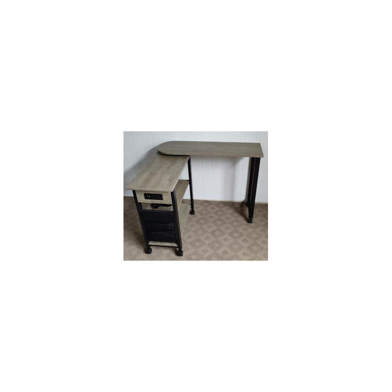 Rotating End Table, Brown