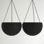 Ensemble de 2 pots à fleurs suspendus en résine-976594749