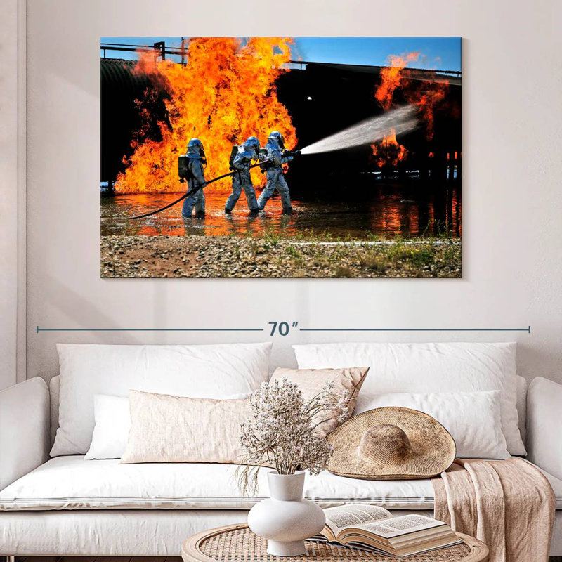 Simulated Fire Emergency, 34" H x 51" W