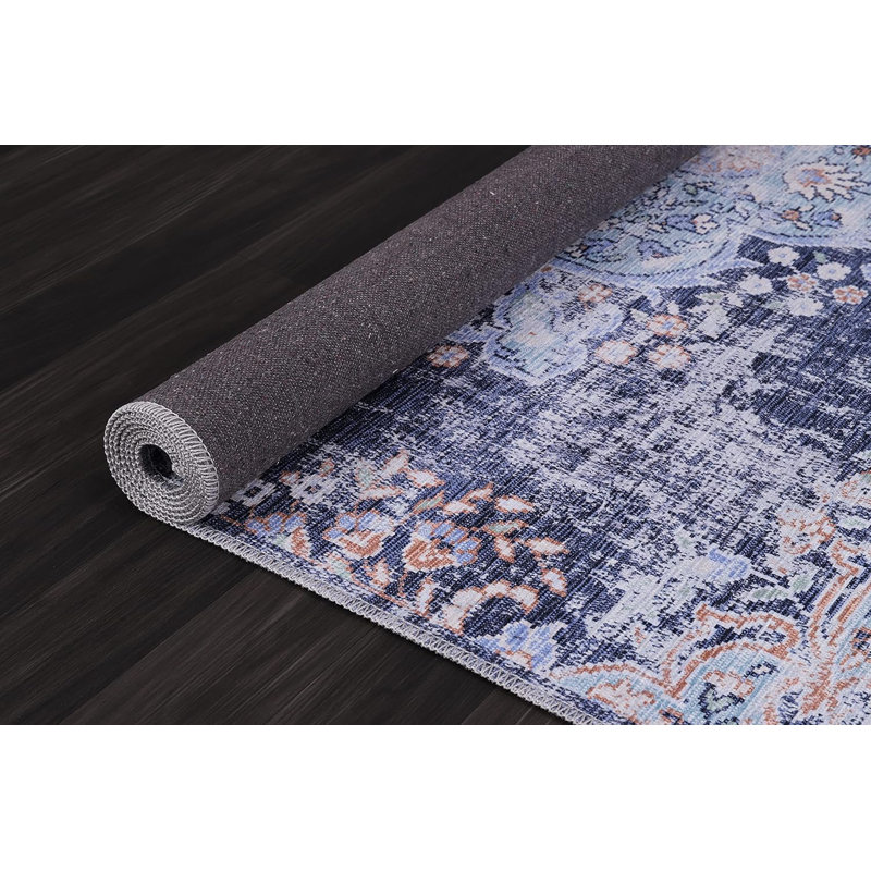 Non Slip Area Rugs Machine Washable Carpet Pad Entryway Rug Low Pile Modern Mat For Bedroom - 1487