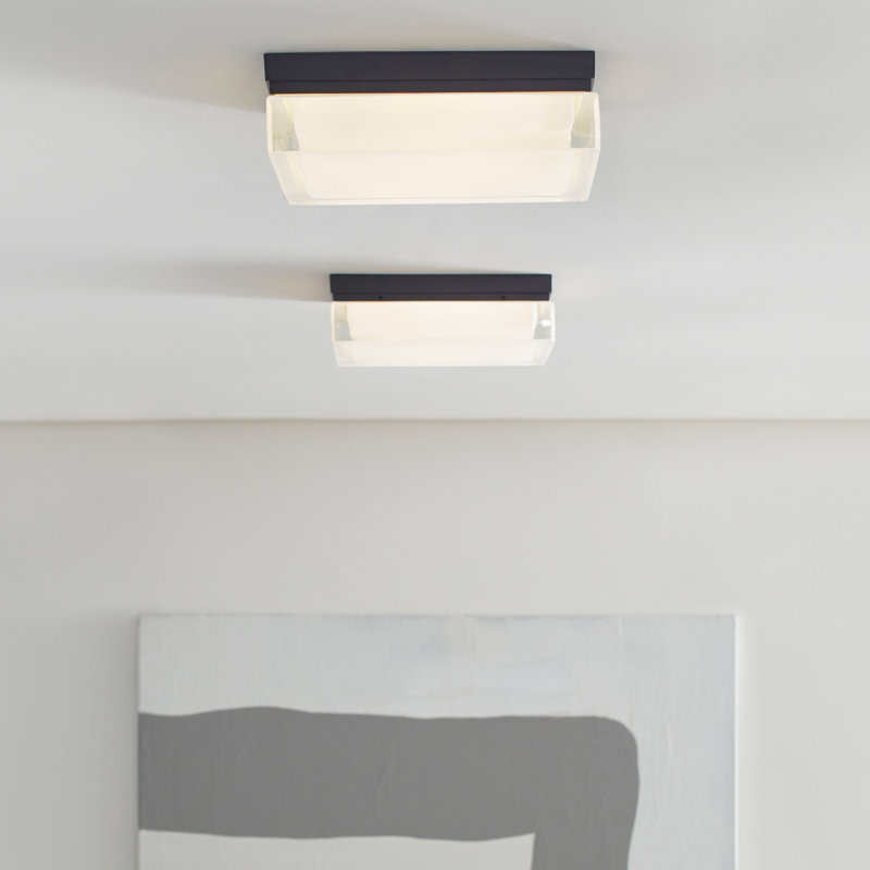 Boxie LED Outdoor Flush Mount, Gray