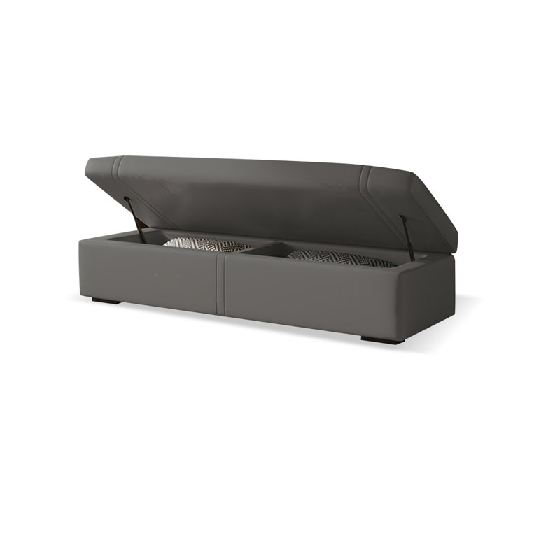 Banc avec revêtement, Gris