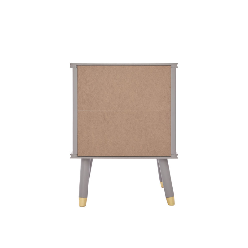 Shruti 45cm W Bedside Table, Grey