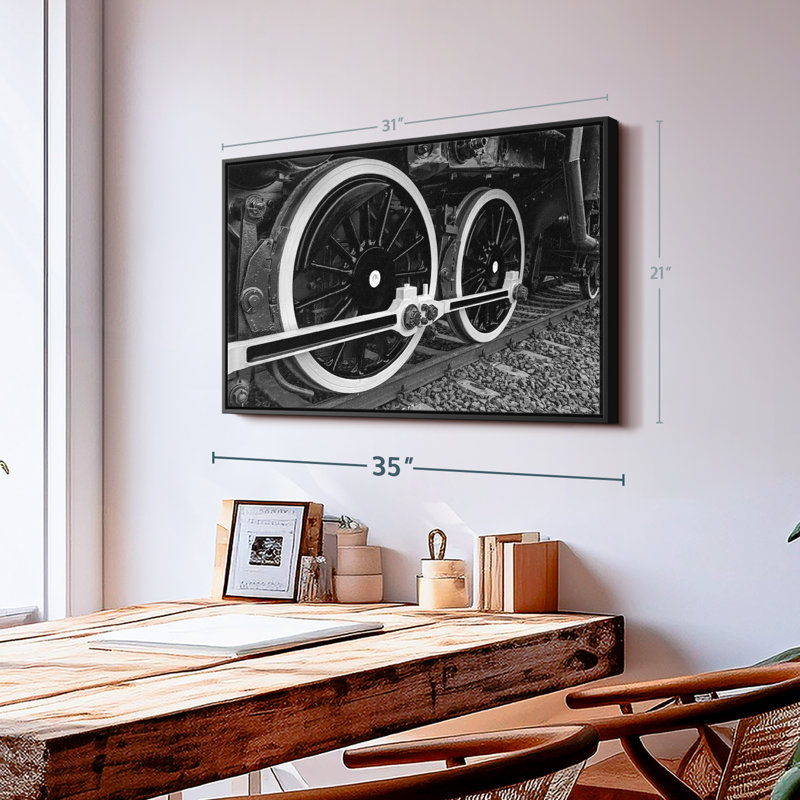 " Train Wheels Wall Art ", 21" H x 31" W