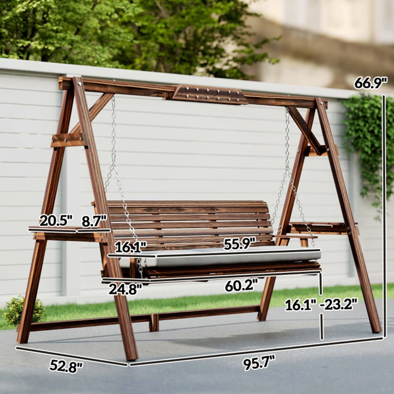 Balancelle de jardin pour l'extérieur, Brun