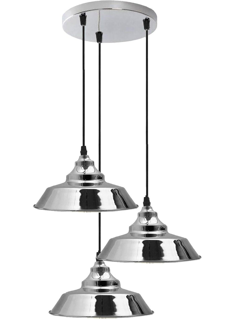 3 - Light Satin Nickel Cone Pendant