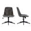  Chaise de bureau pivotante en cuir à hauteur réglable de 23 po de largeur avec dossier matelassé-536896554-536896550