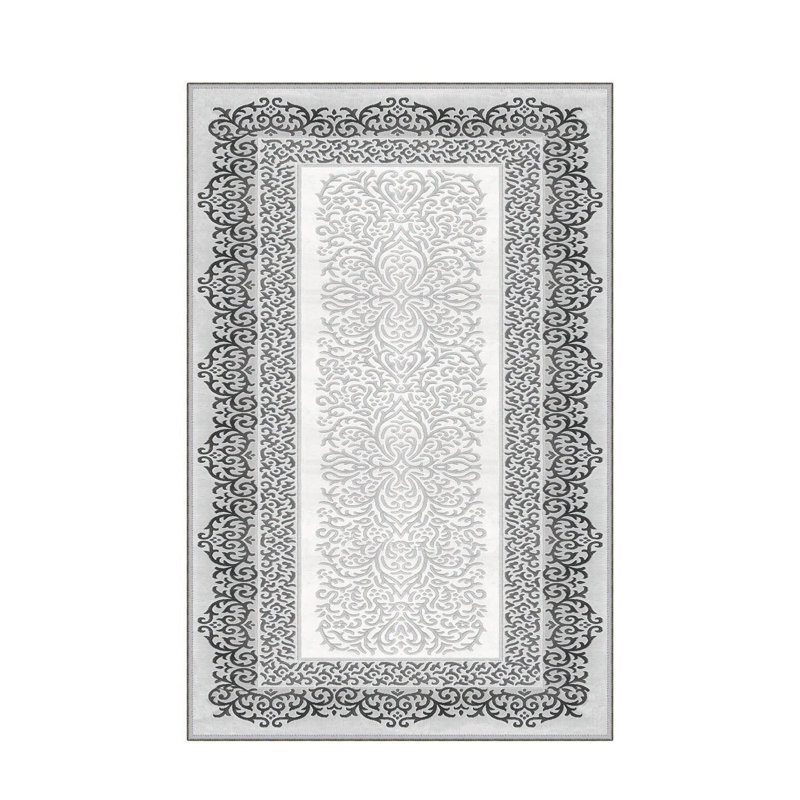 Luxurious 3D Printed Woven Carpet, 55.1 x 86.6 inches | 100% Polyester, Antibacterial, Machine Washable | Non-Slip PVC Felt Dot Underside, 0.3 in Pile Height | Perfect for Living Room, Bedroom & Home Decor