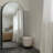 Classic Arched Full-Length Wood Floor Standing Mirror-792013375-792013374