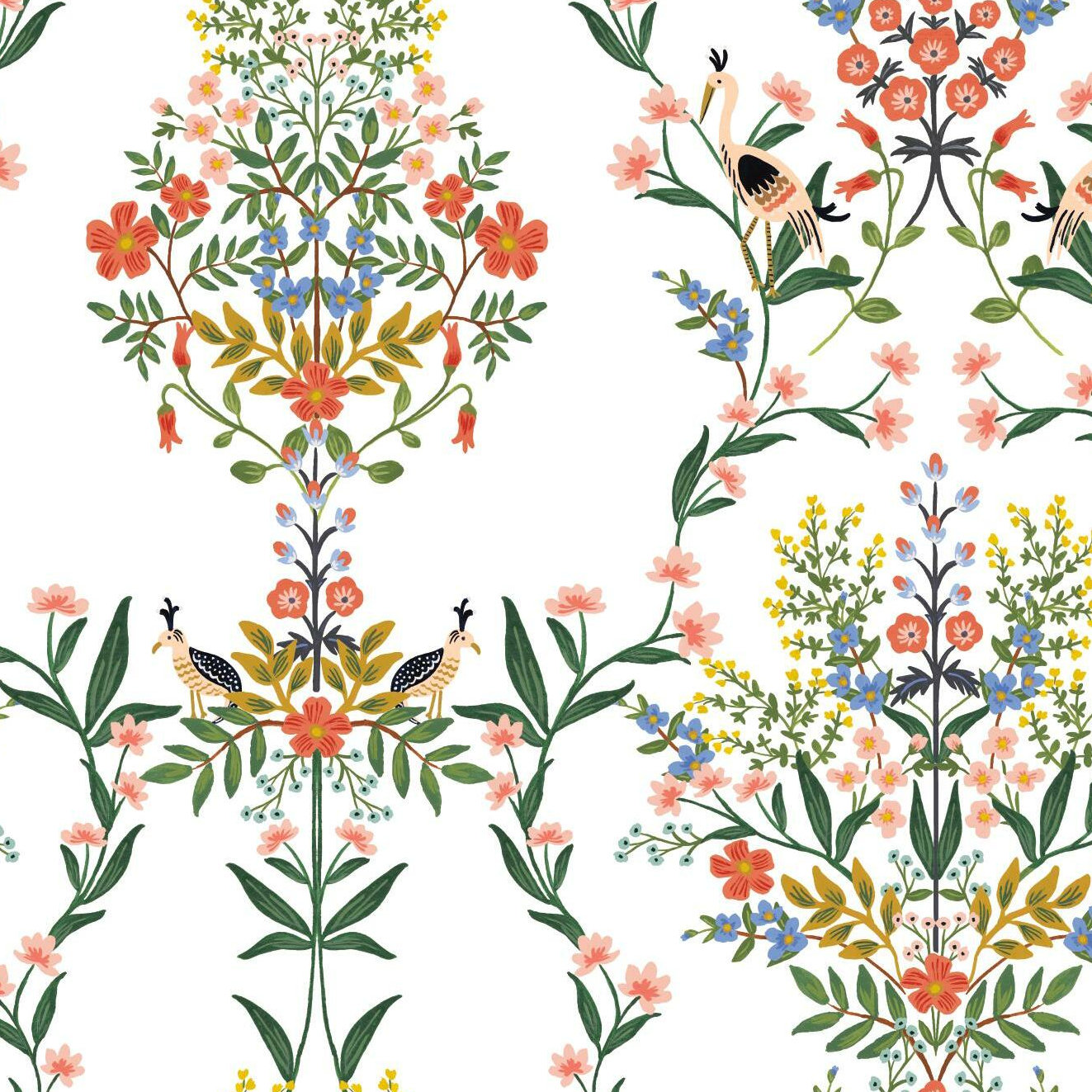 Luxembourg Self-Adhesive Wallpaper, White