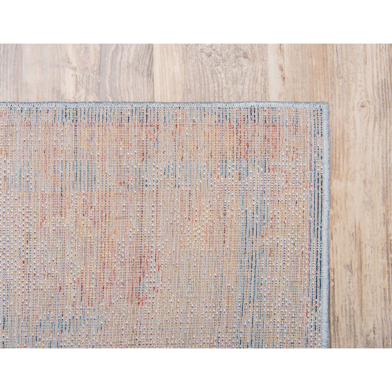 Tapis beige / orange / bleu Mulvaney Southwestern, Rectangle 8 pi x 10 pi