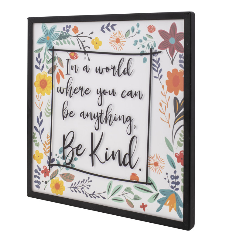 Mur encadré Be Kind 10H