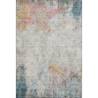 Premium Machine Washable Kelton AMF1232 Abstract Rug