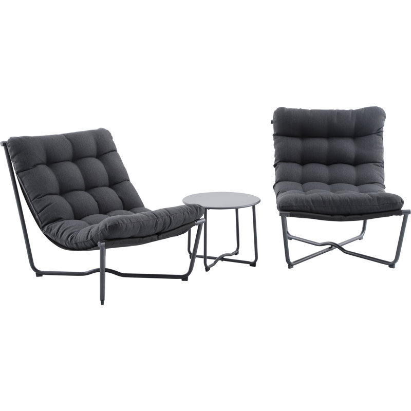 Clermont Anthracite Outdoor Lounging Set, Anthracite Grey