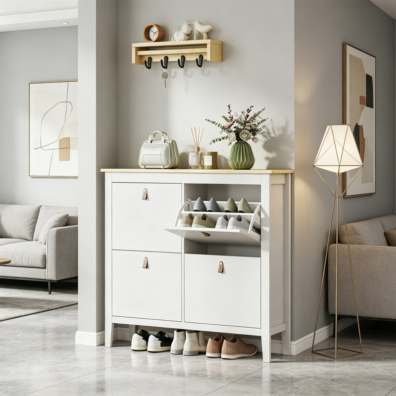 20 Pair Shoe Storage, White