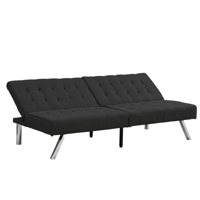 Wood Frame Bed In Black With Stainless Leg - Convertible To Multiple Positions, 650Lbs Weight Capacity, 67.61In D X 32.47In W 32.3In H And Space Efficient Design, Fits Any Room,