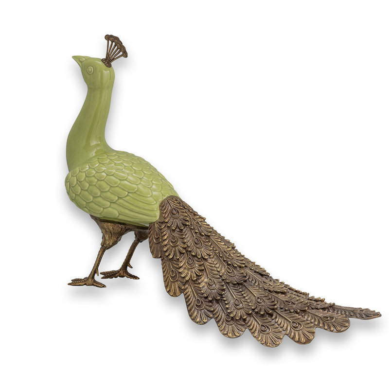 Peacock Sculpture, Green