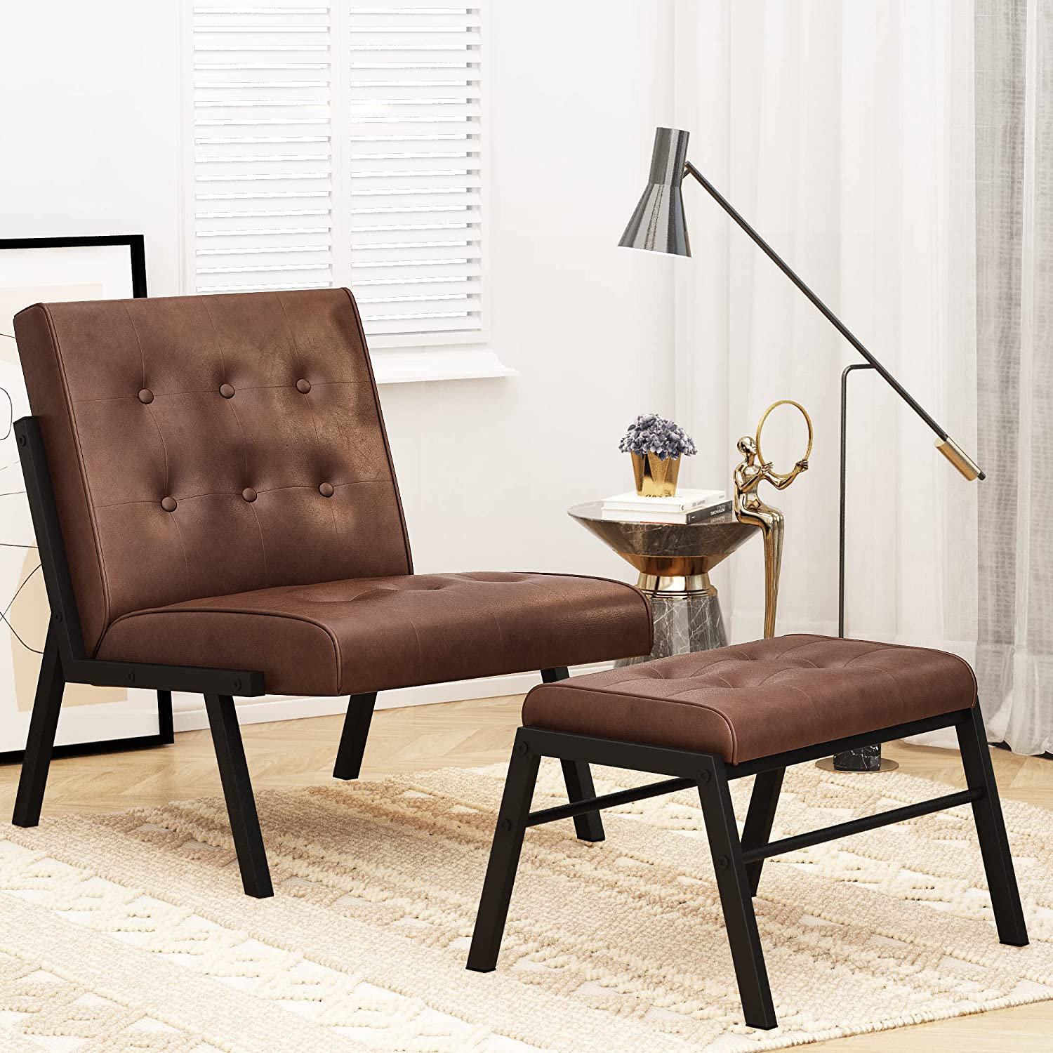 Wayfair accent chairs online with ottoman