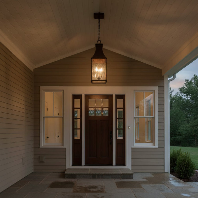 Beacon Hill 3-Light Outdoor Hanging Lantern, Blackened Copper