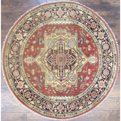 One-of-a-Kind 6' Round Wool Area Rug in