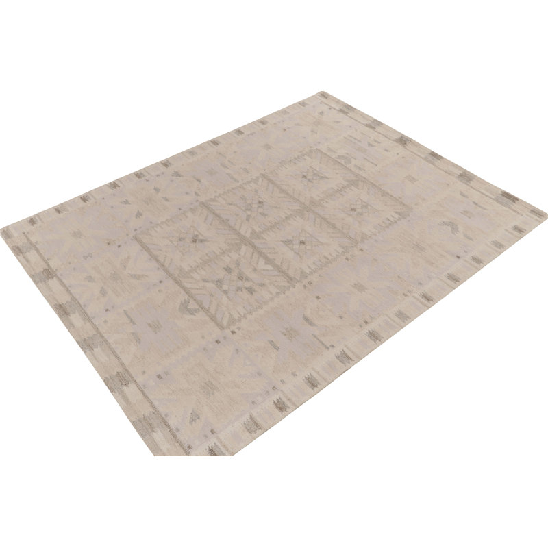 Scandinavian Wool Geometric Area Rug, Rectangle 10' x 14'